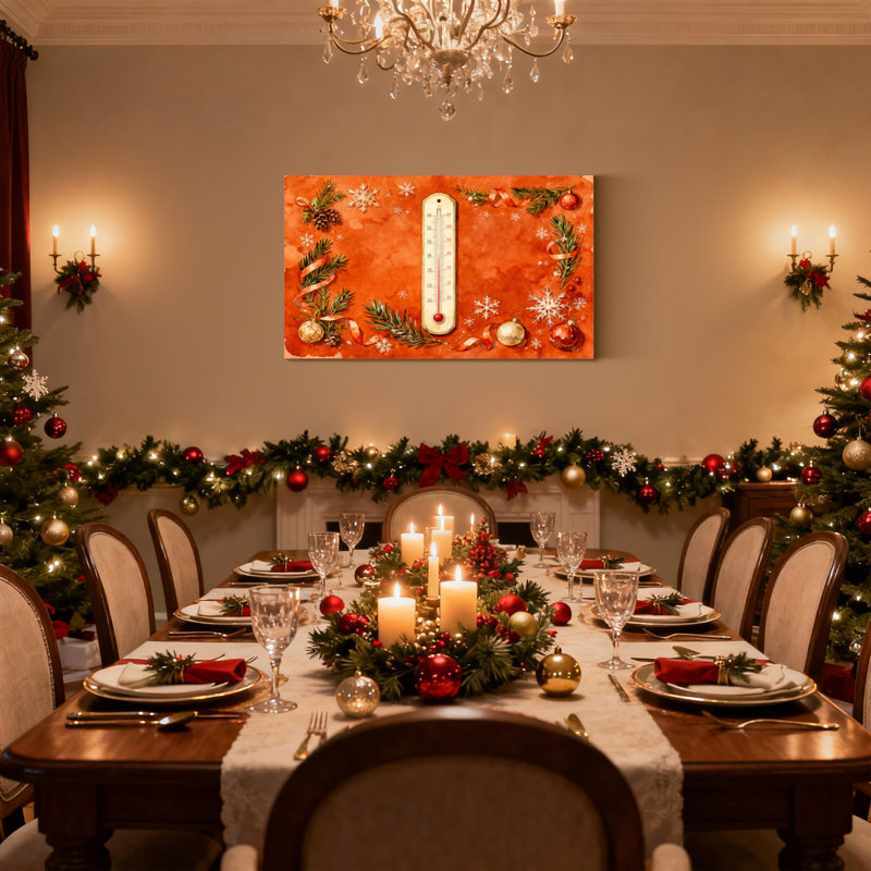«Christmas Christmas Holiday», ensemble de 3 impressions sur toile, H 16 po x l 24 po