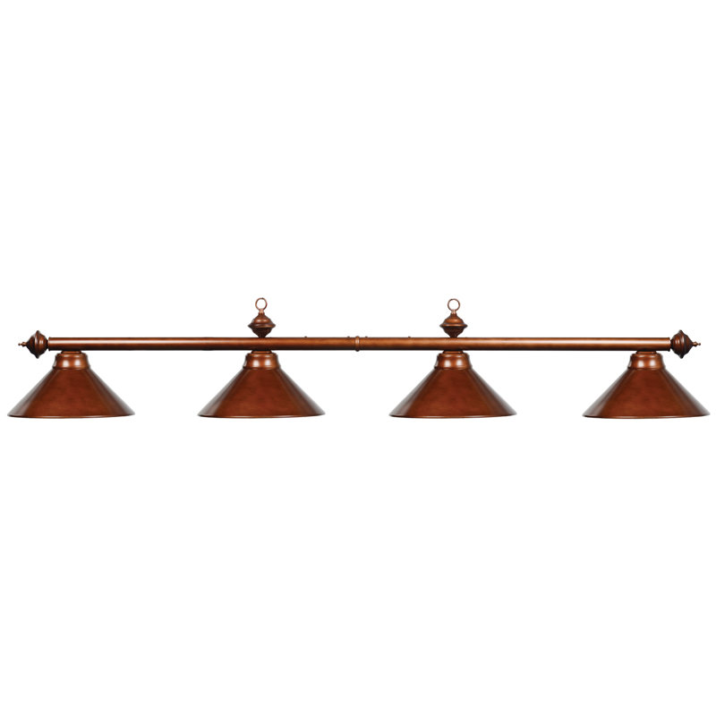 Bowdon 4 - Light Pool Table Linear Pendant By RAM Game Room, Chestnut