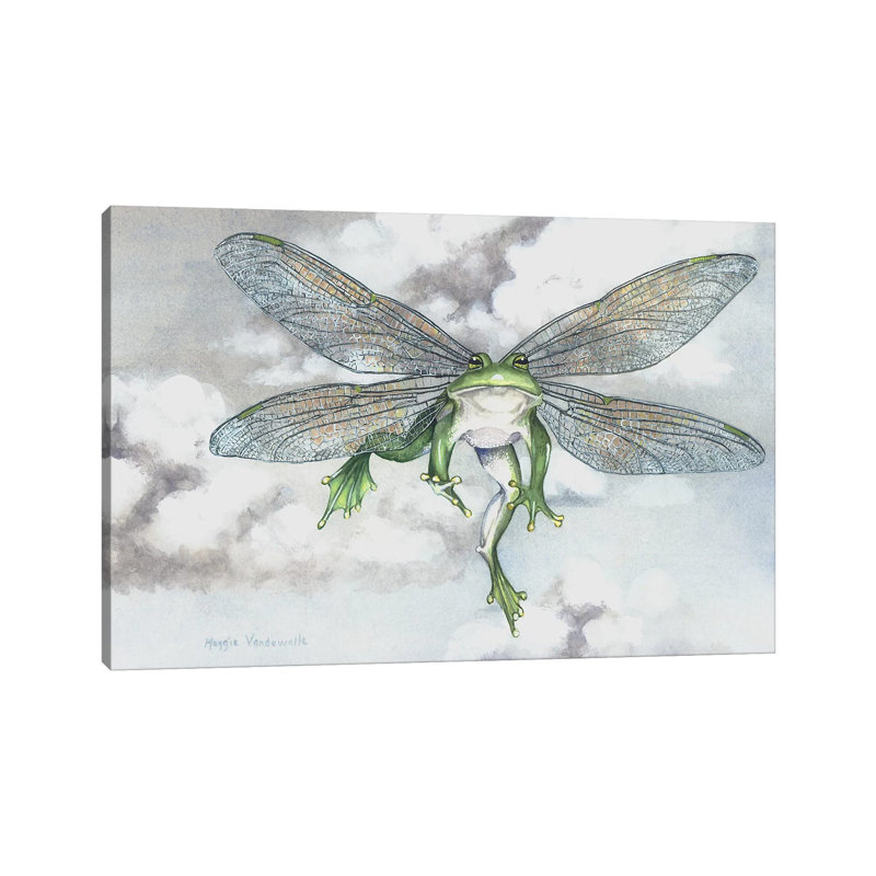 Ribbit by Maggie Vandewalle - Wrapped Canvas Print, 20.32 cm H x 30.48 cm W