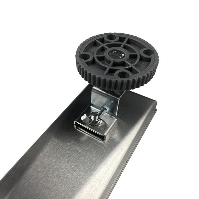 40 In. Stainless Steel Linear Shower Drain With Square Pattern Surface