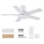 Élégant ventilateur de plafond encastré blanc / noir de 42 po / 52 po avec 5 pales réversibles, un moteur à courant continu silencieux et une télécommande-1630232211-1630232300
