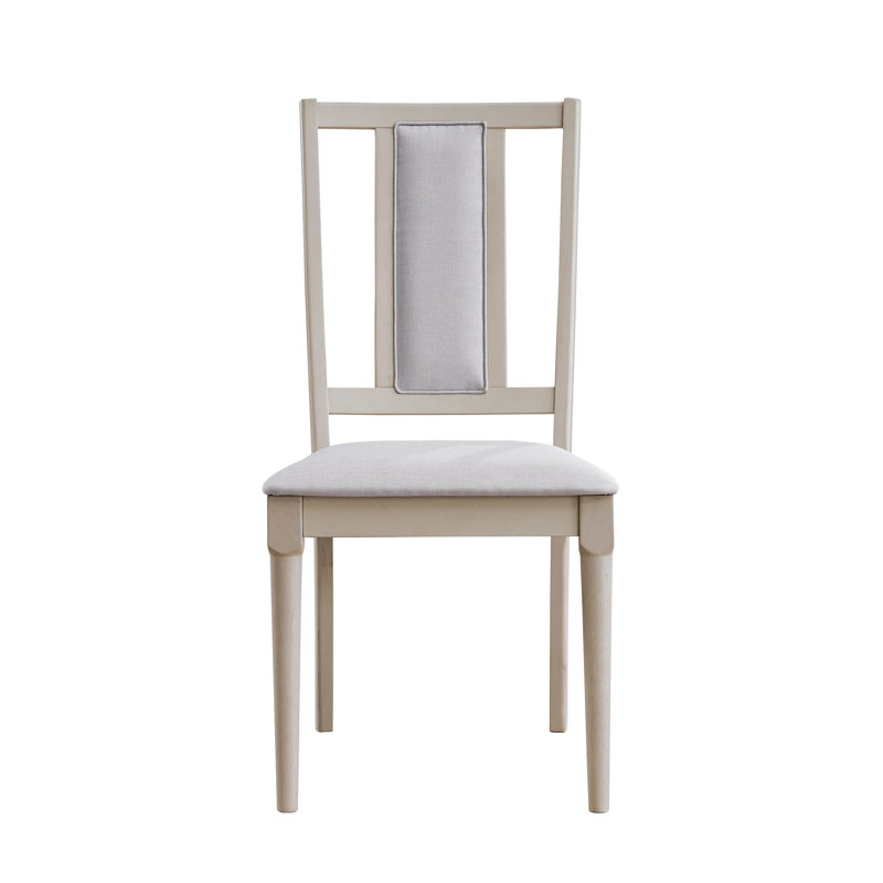Ensemble de 2 chaises d'appoint Marta en lin et finition naturelle beige
