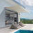 Canopee Retractable Patio Awning Sun Shade Awning with Manual Crank Handle 300g Polyes-98737178-98737175
