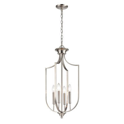 4 - Light Dimmable Lantern Geometric Chandelier