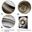 «White and Gold Spiraling Abstraction», art mural abstrait en spirale-157731068-76702297