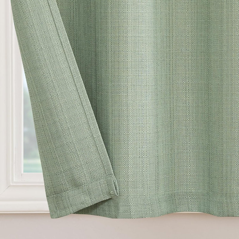Rideaux de cuisine en lin, 28" W x 36" L, Green