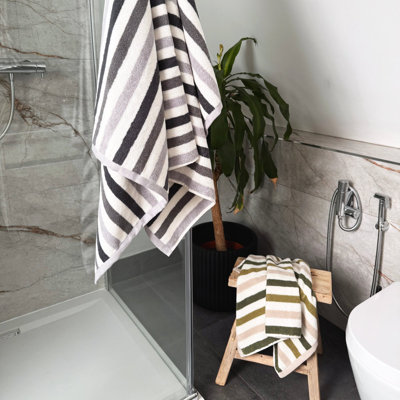 Sellam Striped Hand Towels - Pack of 2
