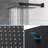 Wall Mounted Dual Shower - Square System, -balanced Valve, Rainfall & Handheld Head System Square, Spray-115814221