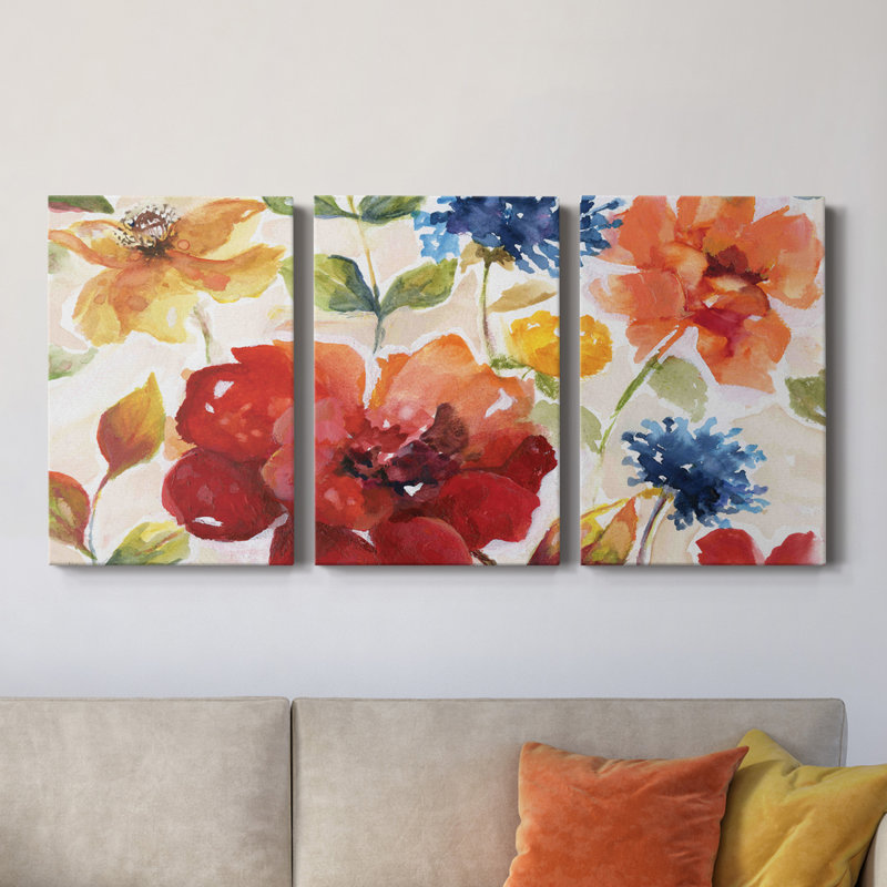 " Summer Salsa " 3 - Pieces, 40" H x 30" W x 1" D