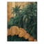 Décoration murale en bois palmiers émeraude sur forêt tropicale dorée IV - palmiers et palmiers-521927991