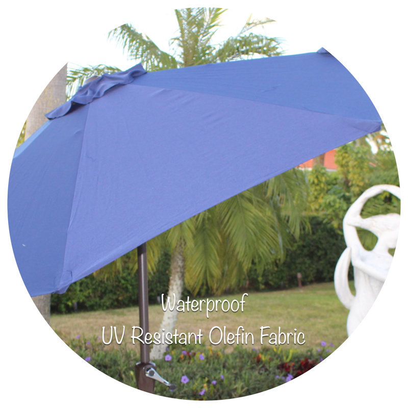 Parasol de marché 9 pi Vanderpool, Bleu marine