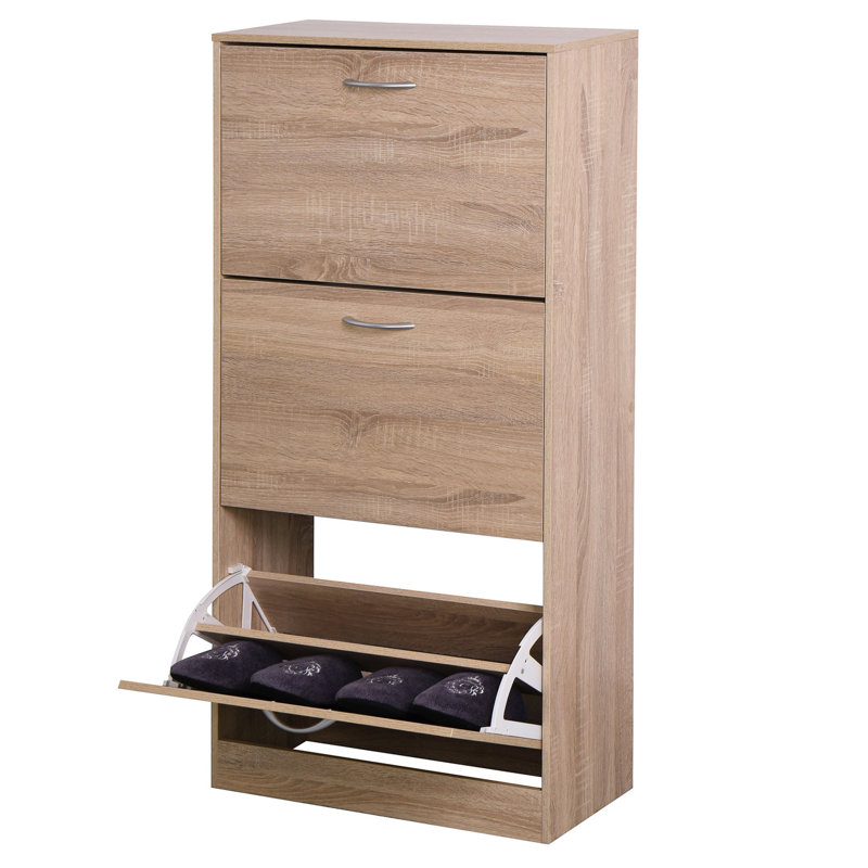 3 Shoe Storage Cabinet - Wood Rack For Entryway. Particle Board, - Surface, 2-layer Drawers Extra Organizer, 3 Entryway Board Crafted, Ample Capacity, Drawers, Surface Coating, Simple Assembly Steps,