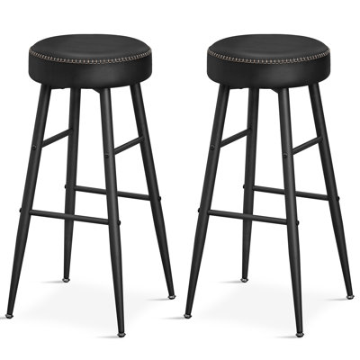Ide Upholstered Counter Stool with Metal Frame