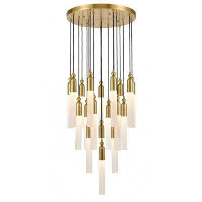 Luminaire suspendu grappe 19 lumières Fusion