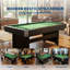 Table multi-jeux de 6 pi avec plateau de ping-pong, boules de billard et queues de billard - parfait pour les salles de jeux familiales-126192345