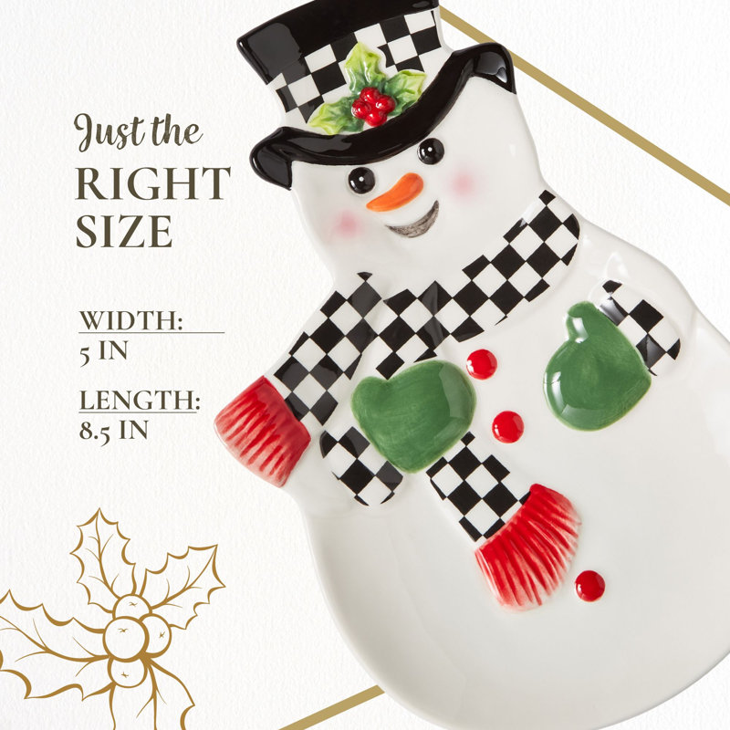 Christmas Tree SNOWMAN DISH
