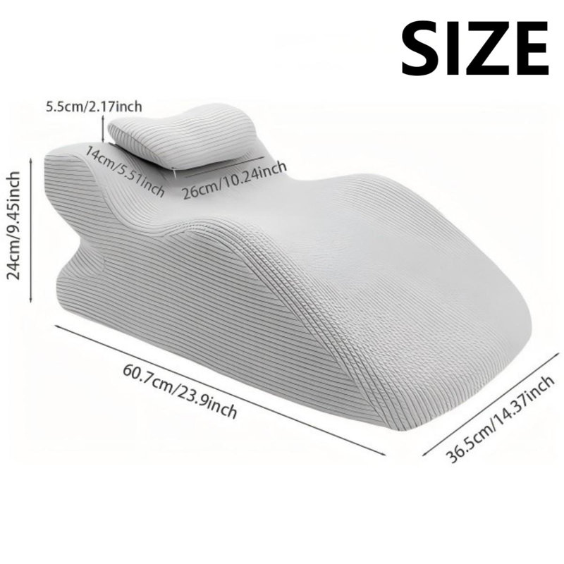 Coussin ergonomique pour adulte en mousse viscoélastique, Gris