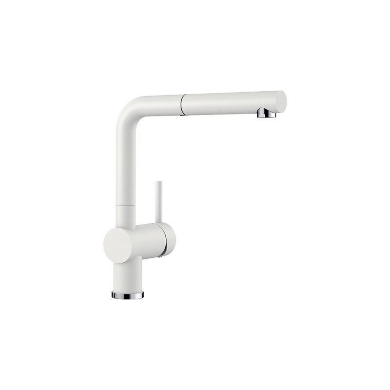Linus Single Lever Monobloc Tap, White