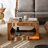 Retro Walnut Solid Wood Square Coffee Table