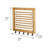 Swivel Bamboo Wall Mount Clothes Drying Rack with 5 Hooks, Natural