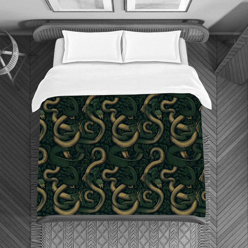  Housse de couette Snake Bedding, Housse de couette pour lit simple