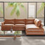 Canapé modulaire en cuir 2 pièces Serena-108988472