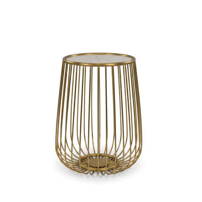 Marble Pedestal End Table