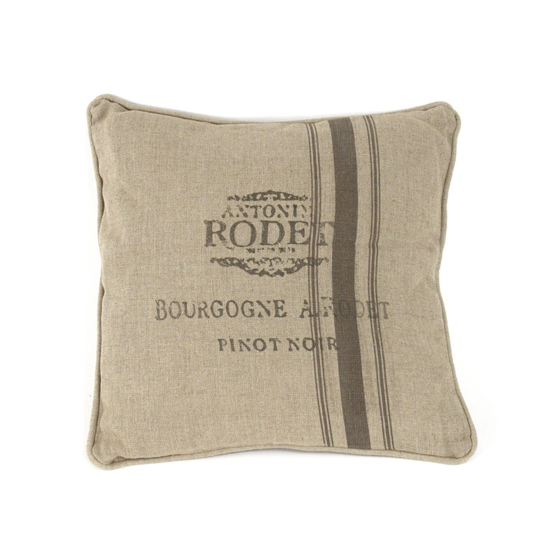 French Linen Square Pillow Cover & Insert