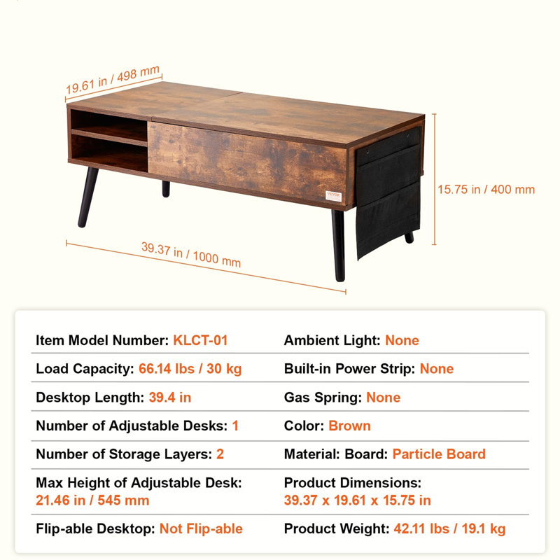 Lift Top Coffee Table with Storage