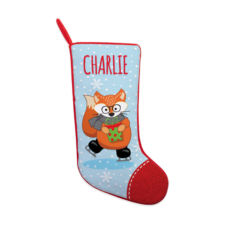 Jolly Fox Personalized Stocking, Yes