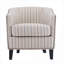 Fauteuil d'appoint compact rembourré avec structure en bois massif, finition bleue