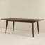 Table de salle à manger rectangulaire en bois massif de style moderne 86 po