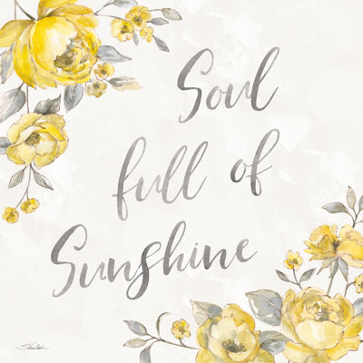 Sunny Roses VI 1 Piece Wrapped Canvas Wall Art