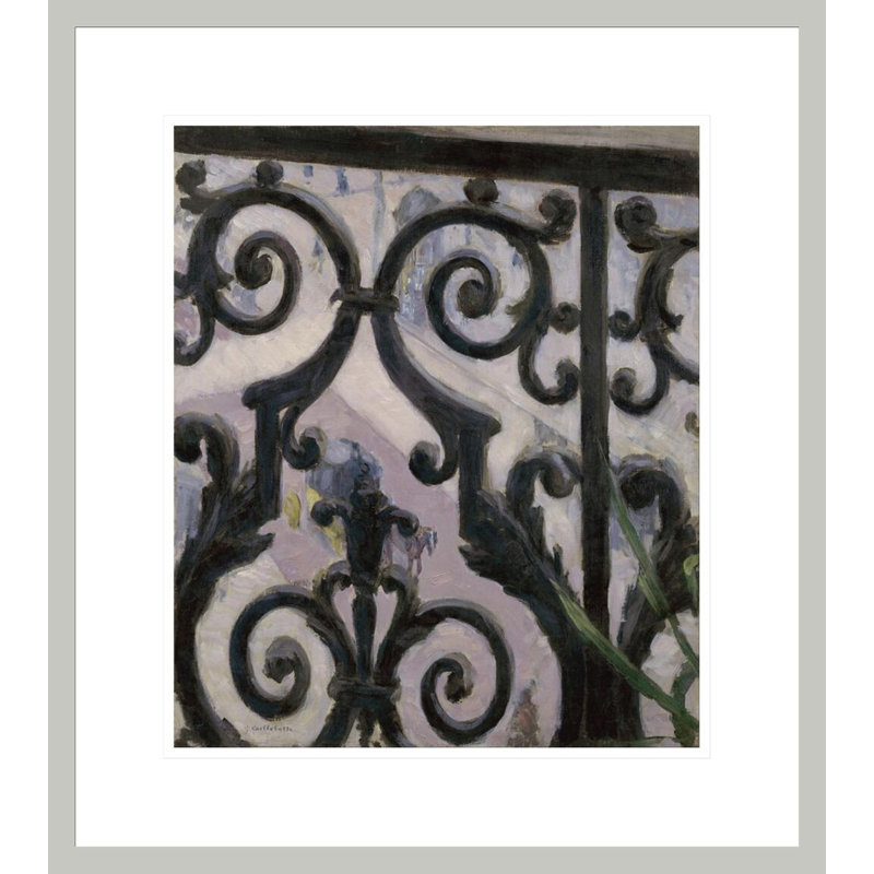 «View from a balcon» par Gustave Caillebotte, impression giclée encadrée, H 19,95 po x l 17,75 po