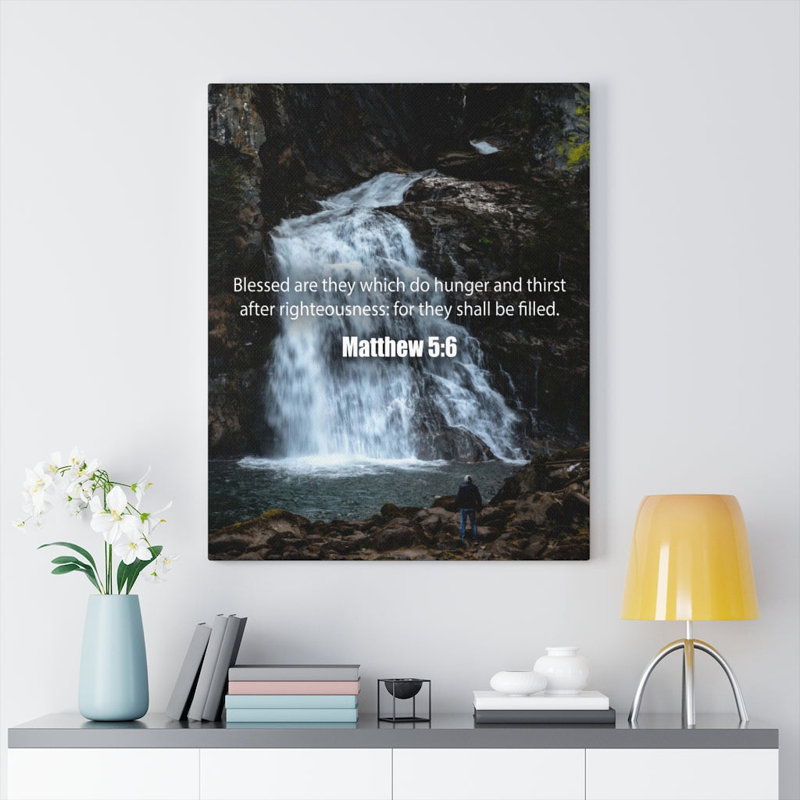 After Righeousness Matthew 5:6 - Wrapped Canvas Print, 41cm H x 30cm W
