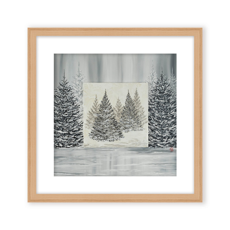 Nature Inspired "Pine Portrait" Canvas Wall Art By , 30" H x 30" W x 1.125" D, Framed Print, Brown