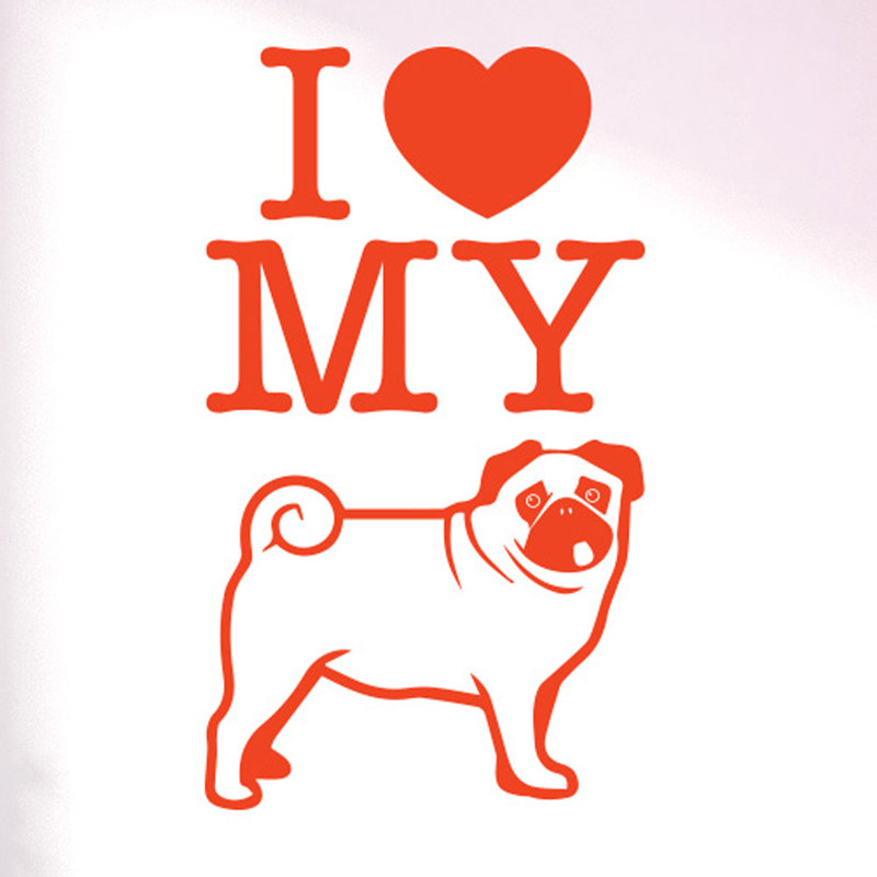 Animals Wall Decal, Orange, Medium