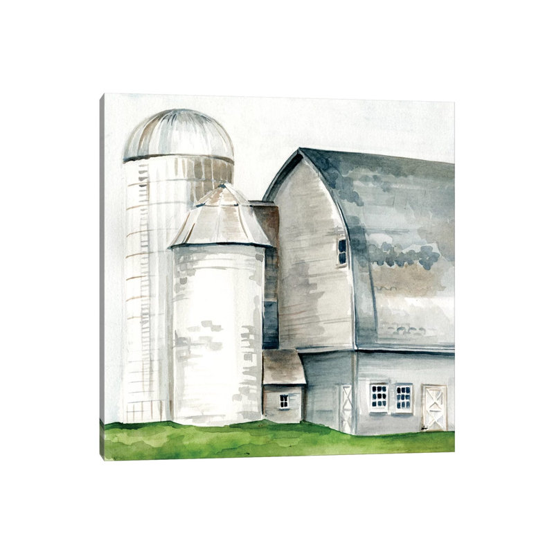 Watercolour Barn II by Jennifer Paxton Parker - Wrapped Canvas Print, 45.72 cm H x 45.72 cm W