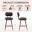 Tabourets de bar Nidovia 63,5 cm (25 po) de hauteur comptoir, pivotants à 360°, dossier bas, revêtement en similicuir, assise rembourrée, pieds en métal et repose-pieds.-2069176728-2069176729