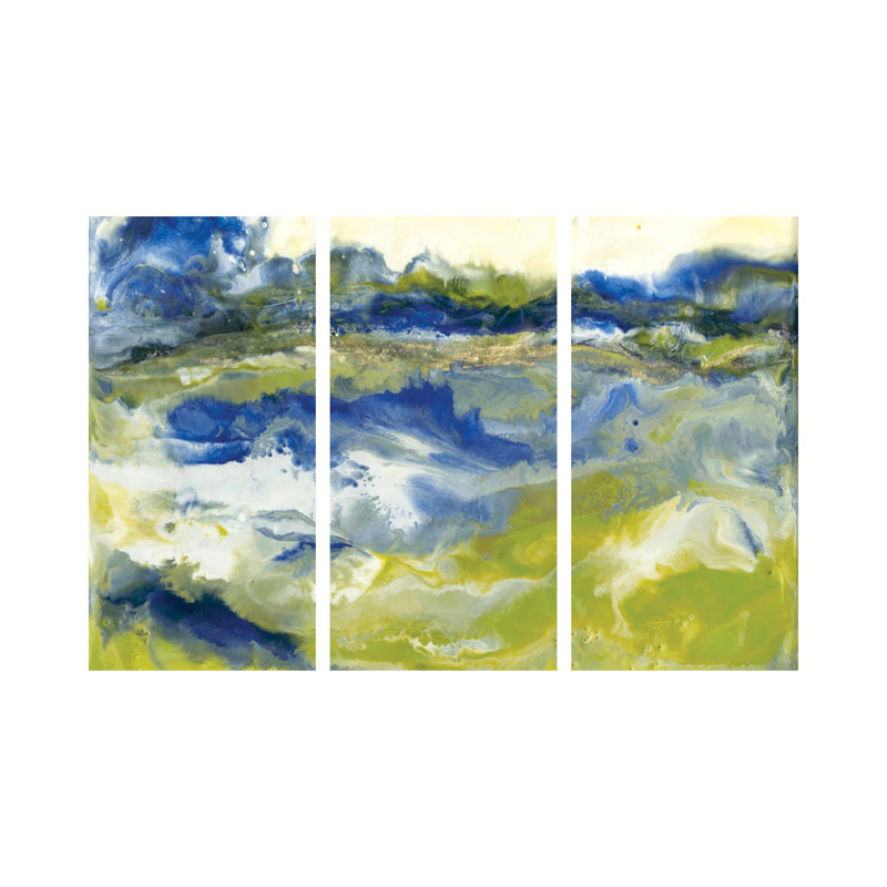 Marine Flow I - ensemble d'art mural sur toile tendue (ensemble de 3)