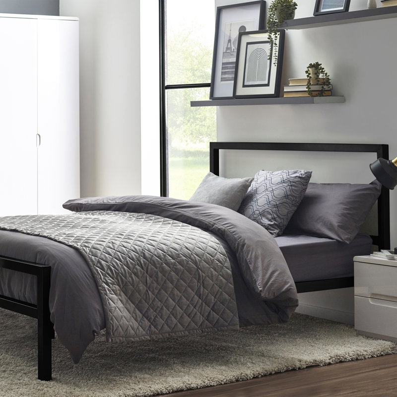 Lorinza Metal Bed, Black, Small Double (4')