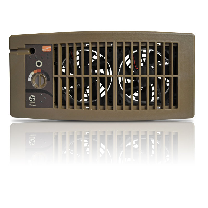Register Booster Fan, Brown, 2.25" H x 13.75" W x 6"