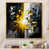 Toile avec cadre flottant or