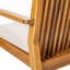 Ensemble de 2 chaises de patio en bois d'acacia robuste, siège imperméable confortable, capacité de 400 lb, structure de couleur naturelle