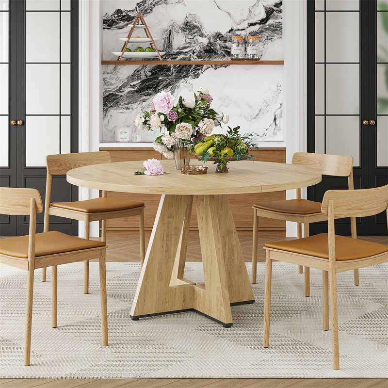 Round Dining Table, Natural