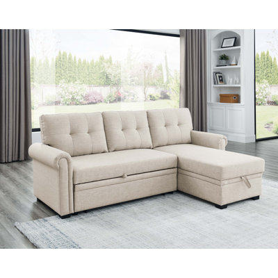 86'' Upholstered Reclining Sleeper Sofa