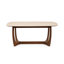 Rubberwood Dining Table with Wood Base