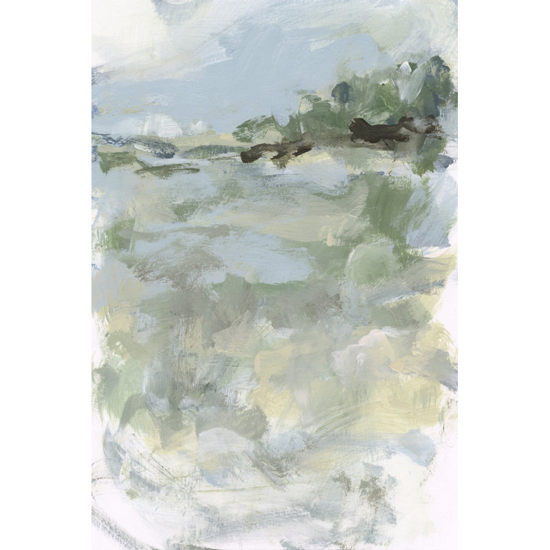 Far Away View II by Christina Long - Painting on Canvas, Black Floater Framed, 76cm H x 51cm W