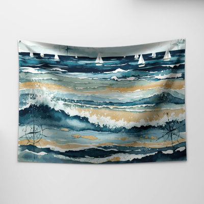 Nautical Coastal Colors Wall Tapestry