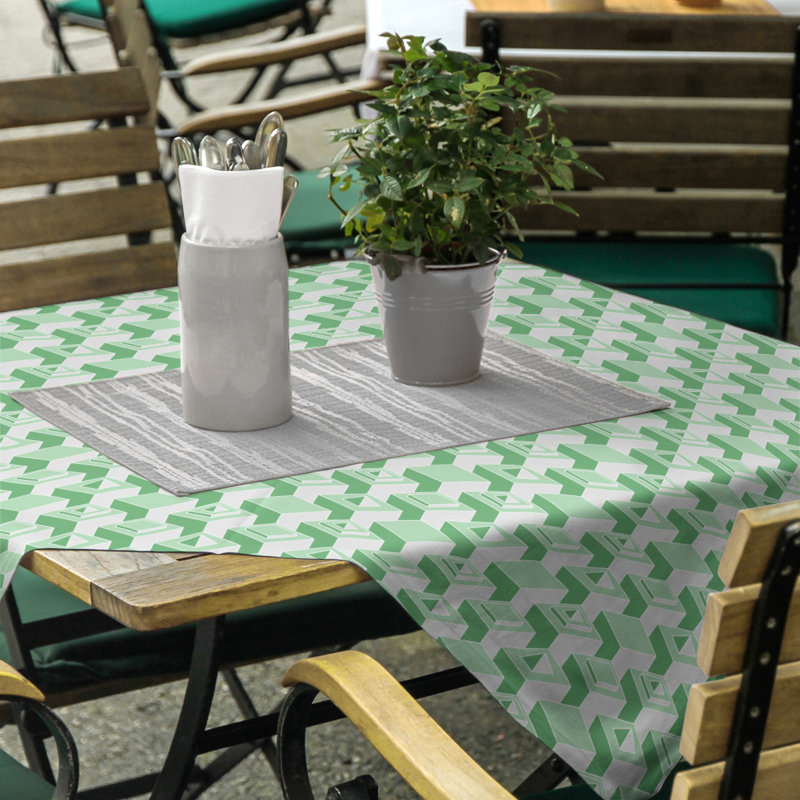 Nappe de gratte-ciels classiques, Vert/blanc